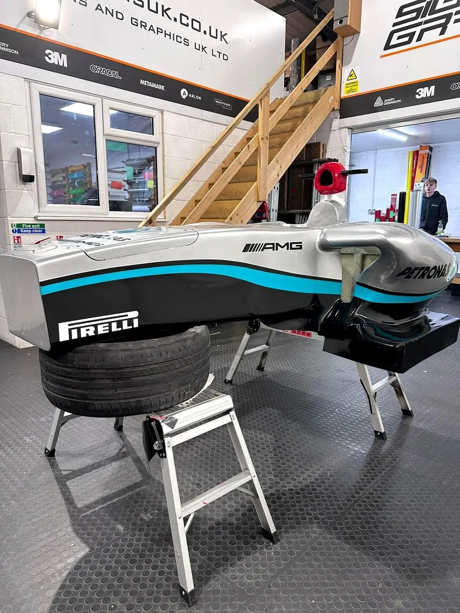 Full-size AMG Petronas F1 chassis display piece