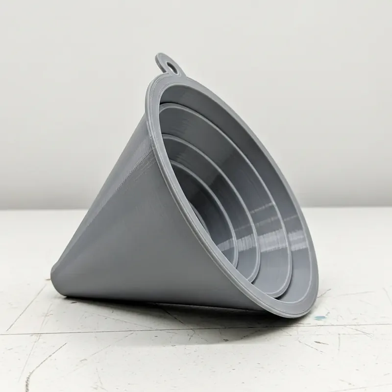 3D-printed furniture fittings with variable wall thickness · thin where it can be, thick where it must be