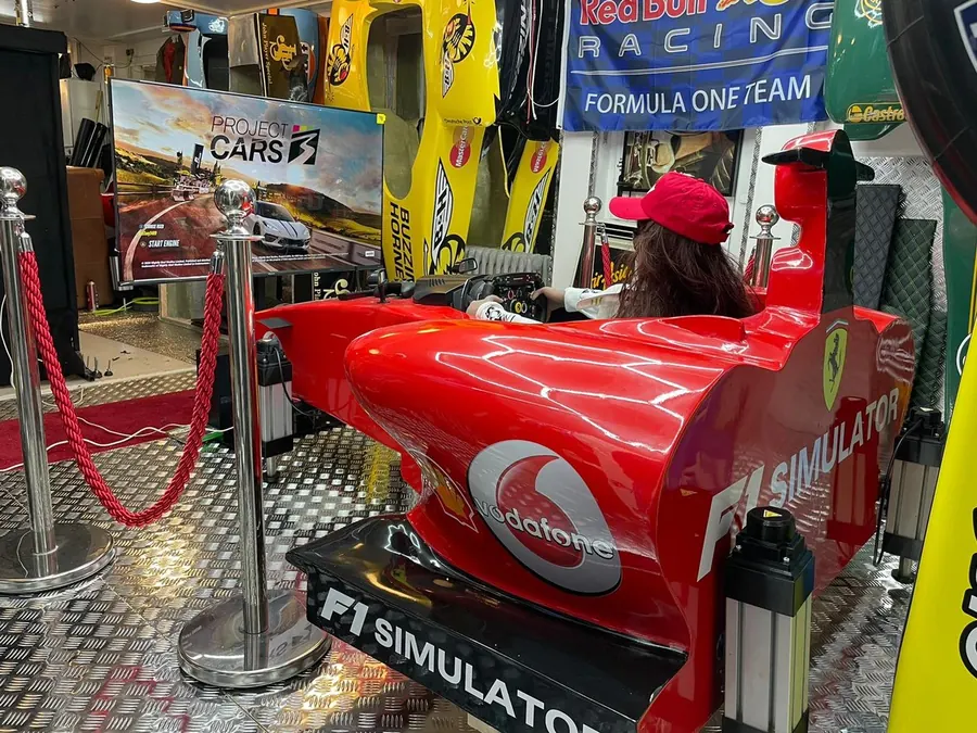 3DPE large-scale activation · F1 simulator car build